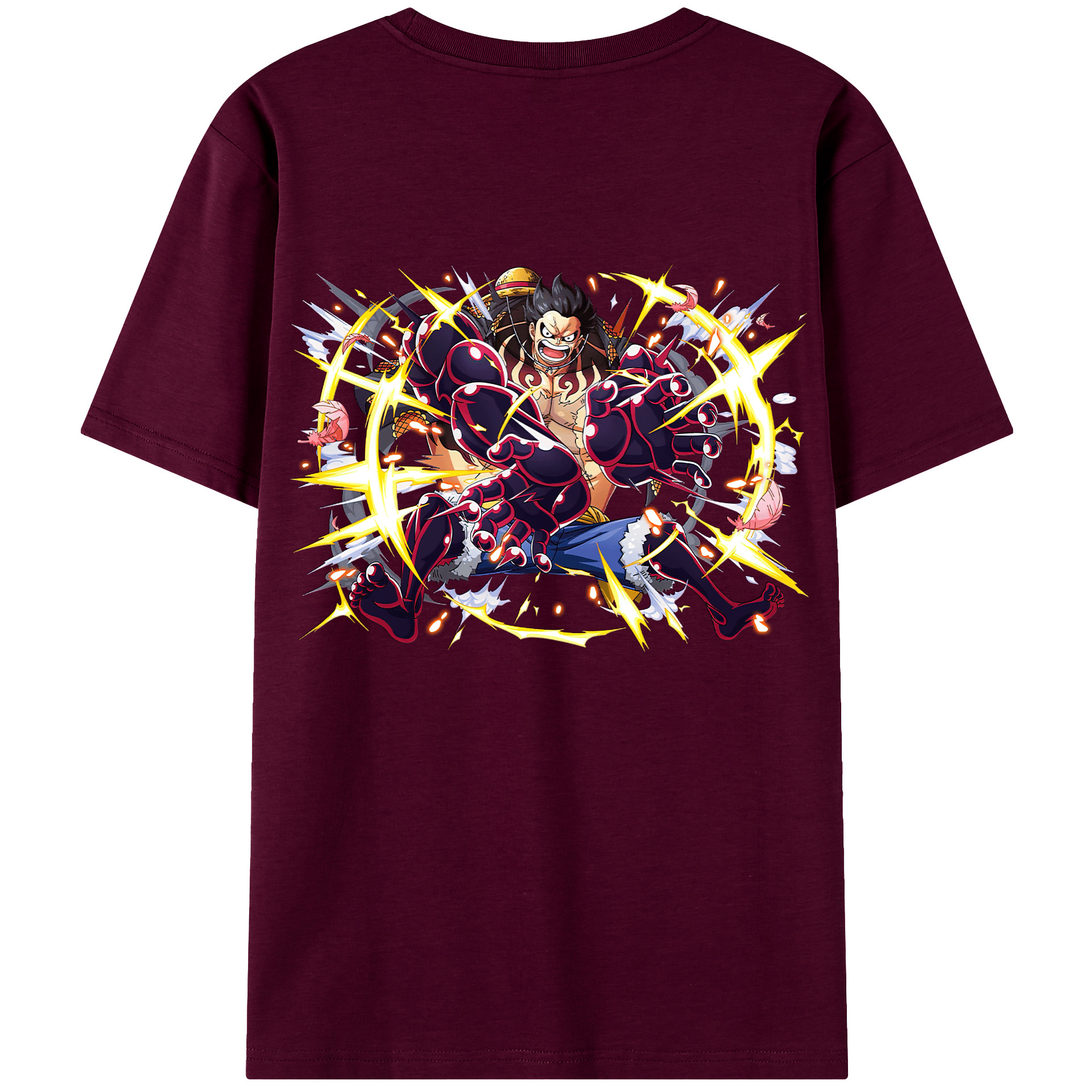 ワンピース モンキー・D・ルフィ ONE PIECE Monkey D. Luffy レディース半袖Tシャツ(バックプリント)